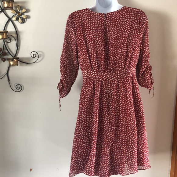 EUC Madewell Textured Micro Floral Printed Lined Sleeves Size 2 Mini Dress - Picture 4 of 16